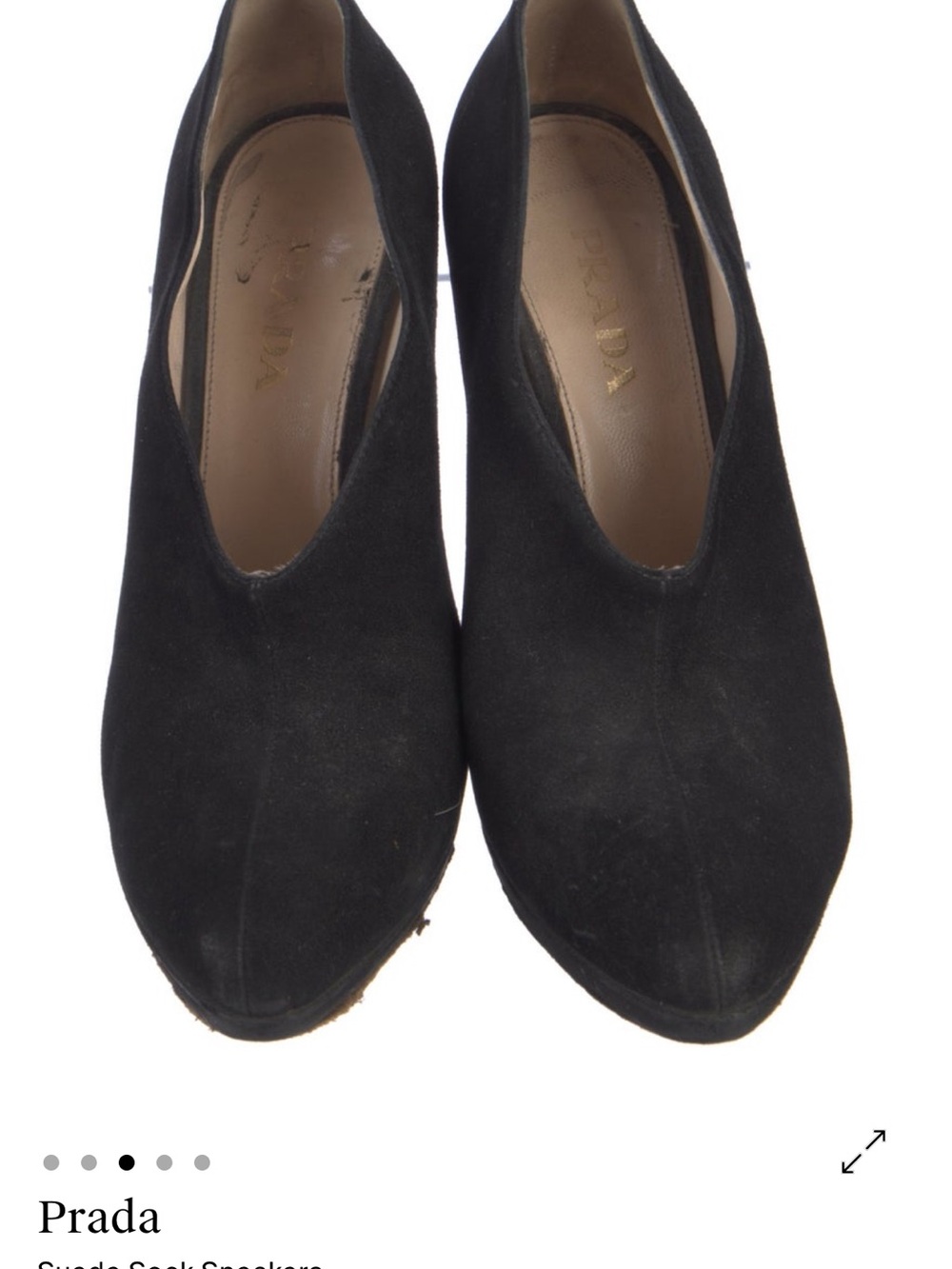 ✨Prada Black Suede Slip-On Heels :: size 7.5 // IT 37.5 ✨